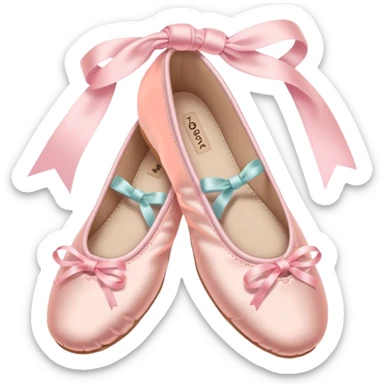 pastel pink ballet shoes sticker