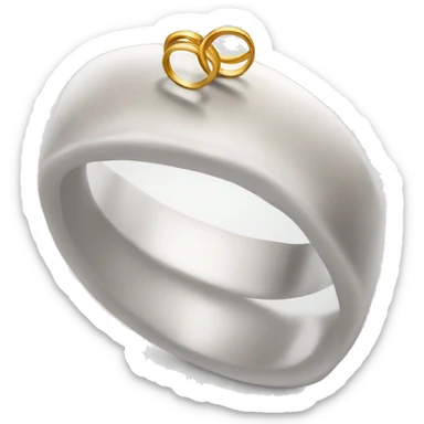 wedding cake top wedding rings sticker