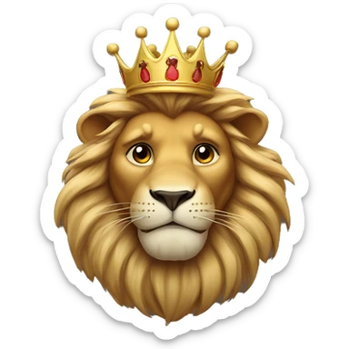 Lion with crown sticker