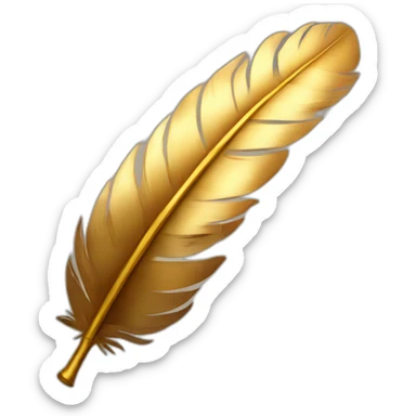The golden feather sticker