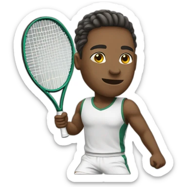 Tennisplayer sticker