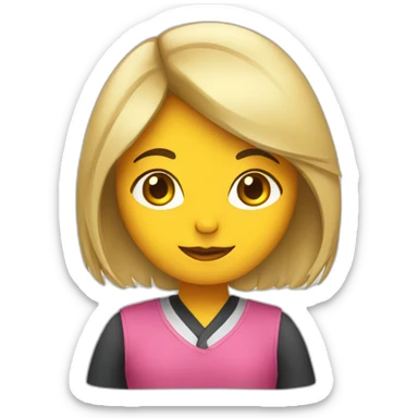 Chica estudiando sticker