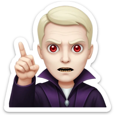 Scary person pointing sticker