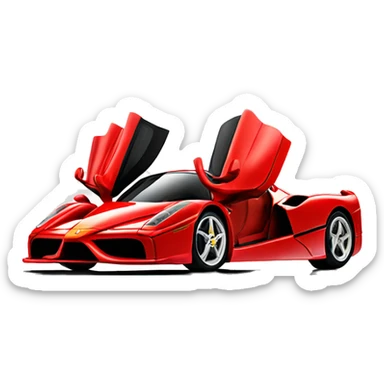 Create emoji tondetail one Ferrari enzo red  sticker