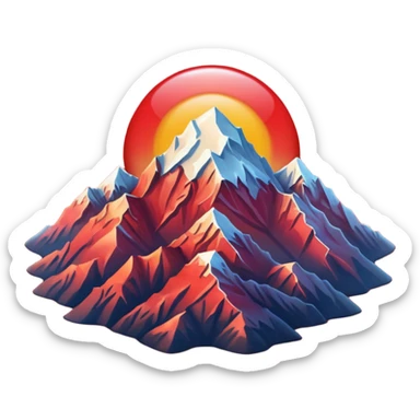 Make an apple styled emoji of Kanchenjunga mountain sticker