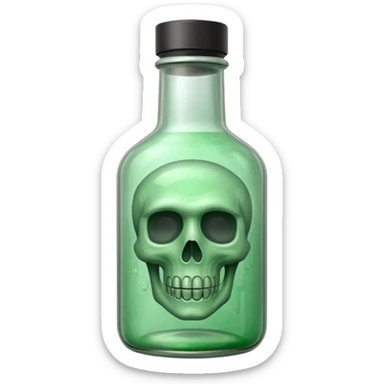 creepy embalming fluid bottle sticker