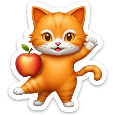 dancing cat emoji, like apple emoji sticker