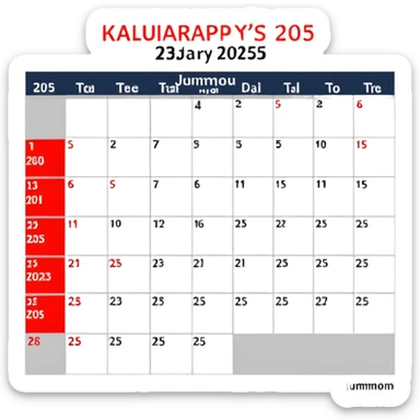 календарь с датой 23 декабря 2025
 sticker