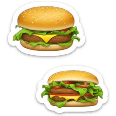 Plante carnivore qui mange un burger sticker
