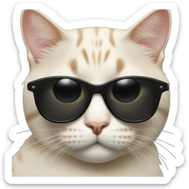 Cat with sunglasses sticker