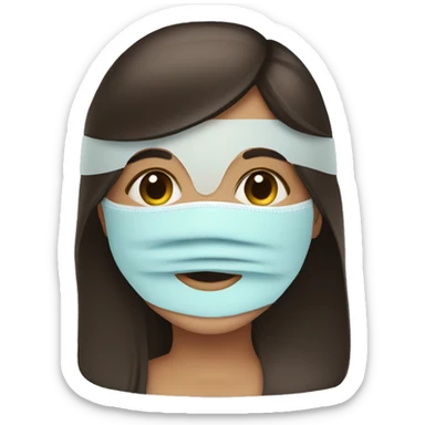 brunette girl with sleep mask  sticker