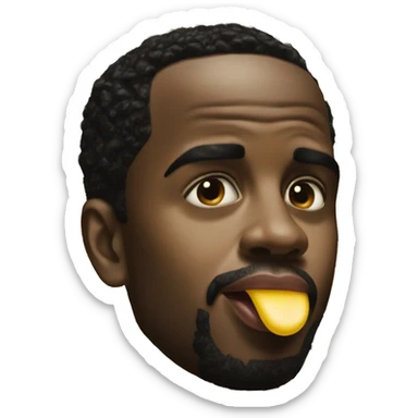 P. Diddy licking his lips sticker