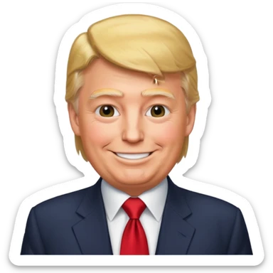 President Trump happy sticker