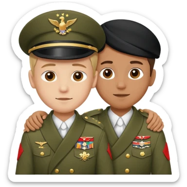 two brothers and two different sides of the world fighting, but still being in brotherly love sticker