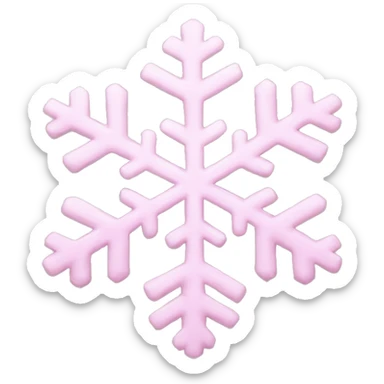 pastel pink snowflake  sticker