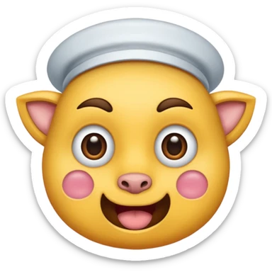 visage d'un pretre avec une calvitie et une toge sticker