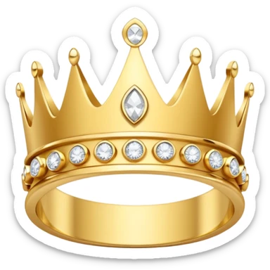 anillo de cumpleañera de 15 años con corona sticker