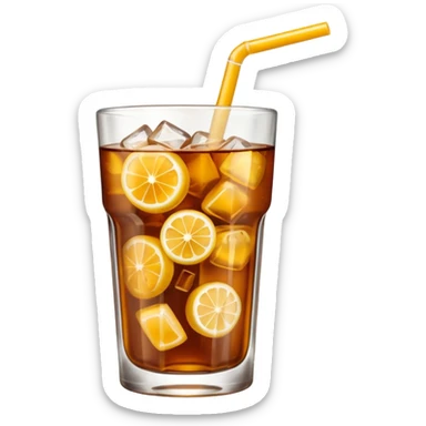 ice tea in glass sticker