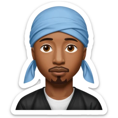 2Pac only face and durage sticker