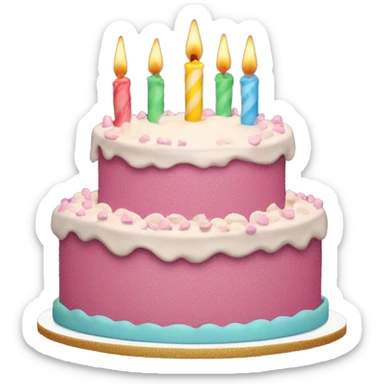 Birthday cake sticker