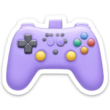 light purple gamepad with flowers and stars sticker