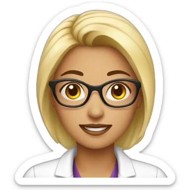 Cosmetic chemist female sticker