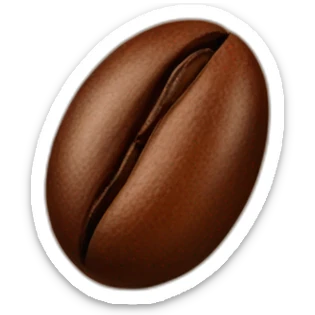 Coffee bean sticker