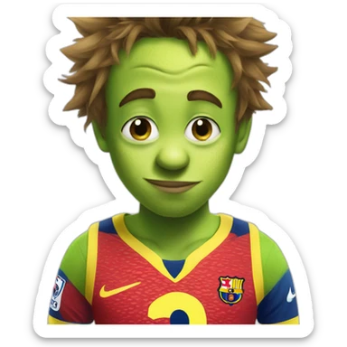 neymar kissing shrek sticker