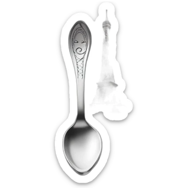 Spoon and effeil tower sticker