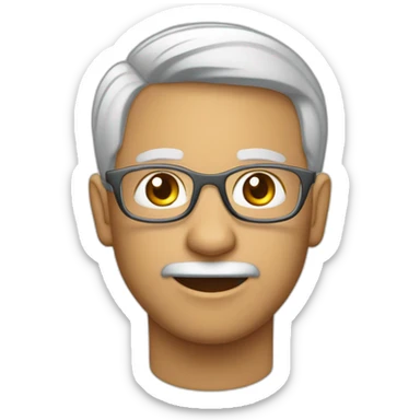 Menino com óculos redondo e correntes de prata sticker