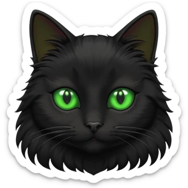 Tete de chat noir  sticker