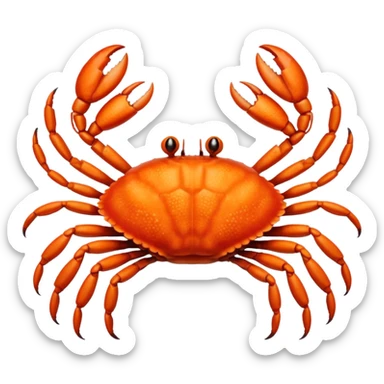 A crab with a total of eight legs sticker