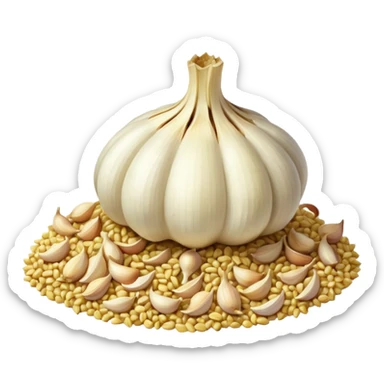 pressed garlic sticker