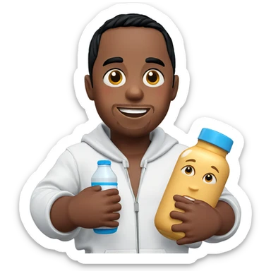 smiling boy with hoodie sticker