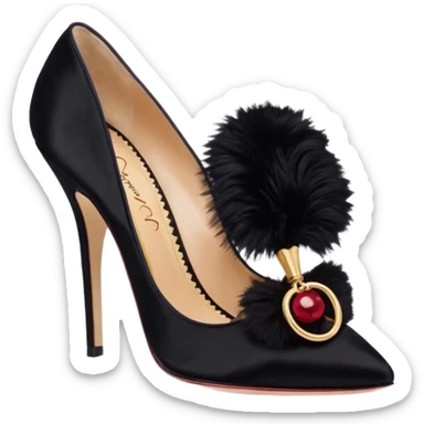 Agent Provocateur Charlotte Olympia ‘Elice’ Silk Satin Marabou sticker