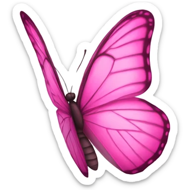 Pink butterfly sticker