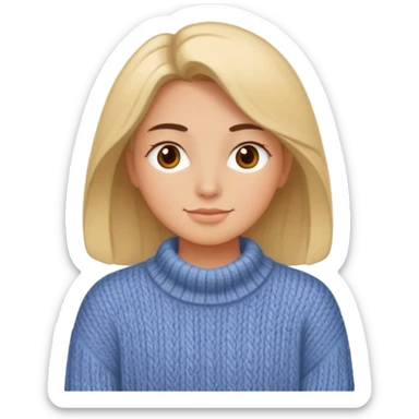 comfort, cozy feeling, relaxed face sticker