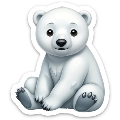 Polar bear sticker