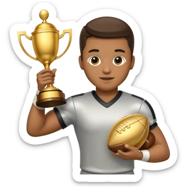 trophy football player  sticker