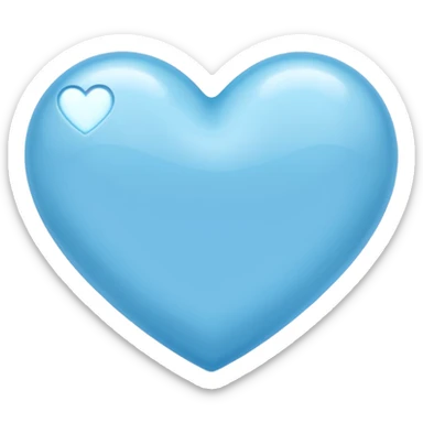 Light blu heart sticker
