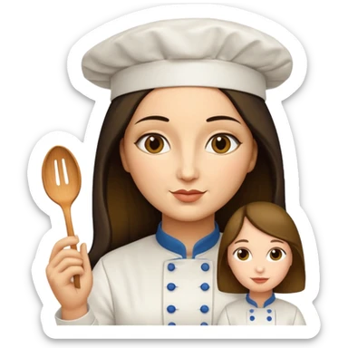 MonaLisa's famous photo but doing a chef kiss animated sticker