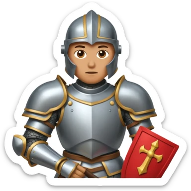 An emoji representing the ironman challenge event for an mmorpg player who crafts everything themselves the hard way, and does not buy or sell items in-game. sticker