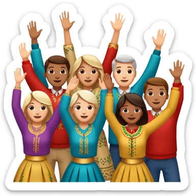 I want an emoji with people making a “horă” sticker