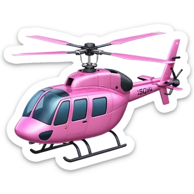 Pink helicopter sticker