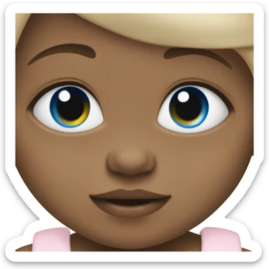 little baby girl with blue eyes sticker