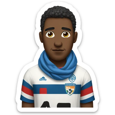 sad soccer fan looking at his phone sticker