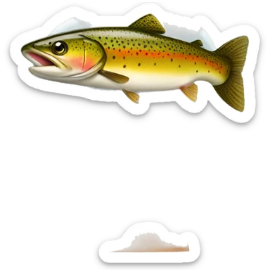 Trout inside a man's head  sticker