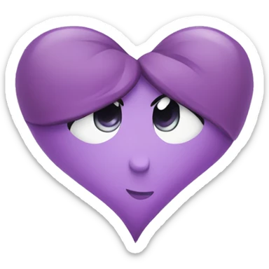Corazón lila sticker