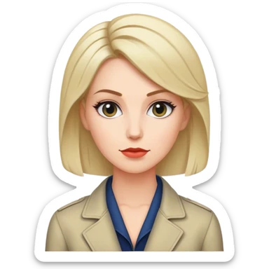 white conservative woman in jacket sticker