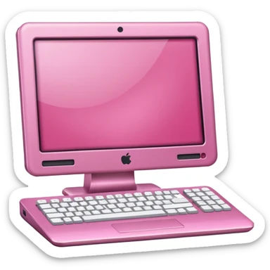 Netflix açılı pembe bir bilgisayar sticker